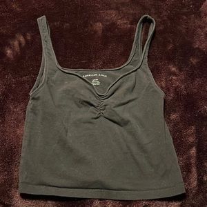black cropped tank top